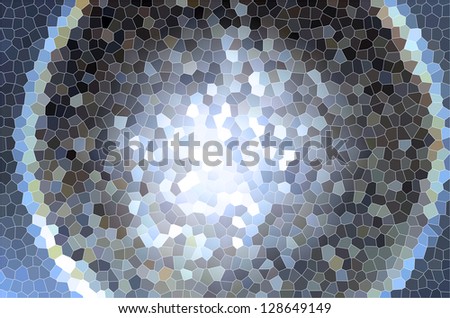 Blue brown gray color gradient spiral stained glass or tile surface pattern