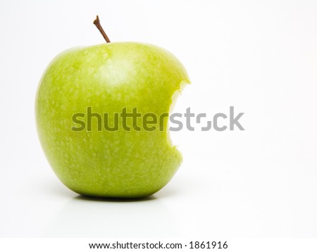 Bitten Green Apple