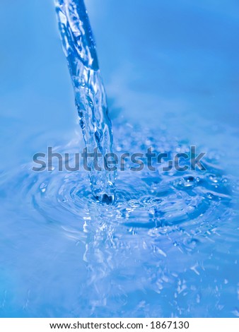 Pouring water stream abstract background