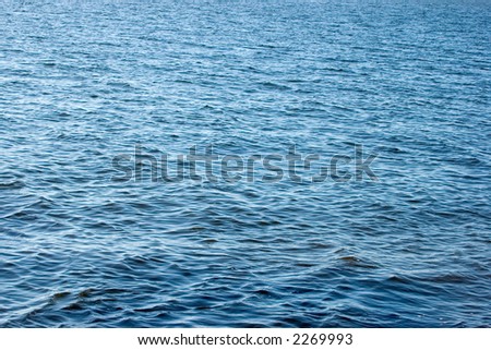 Ripples on the surface of Atlantic Ocean waters off the coast of Long Island. Good for a desktop background or texture design element.
