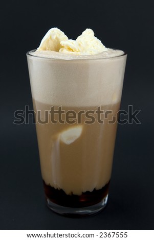 Root beer float, classic summertime dessert for cooling off.
