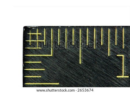 Black brushed steel ruler with Black brushed steel ruler with