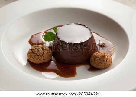 Italian chocolate mousse cake amaretti