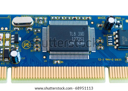 Close up photo of part of a network interface card