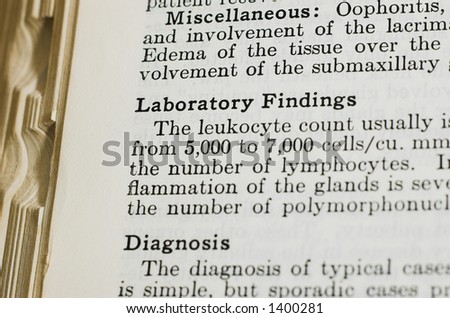 Laboratory findings for medical condition