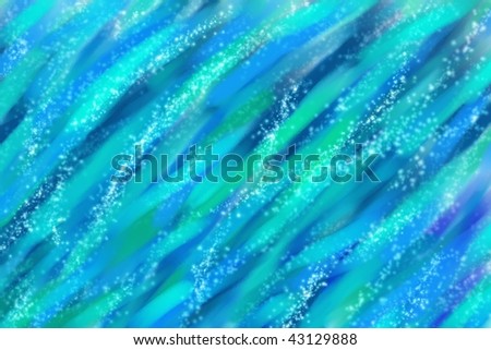 teal green motion blur patterns. Underwater background illustration ...