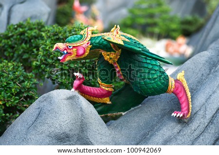 Thai style sculpture art, fairy tale animal