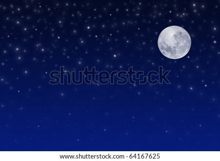 Night+sky+moon+with+stars