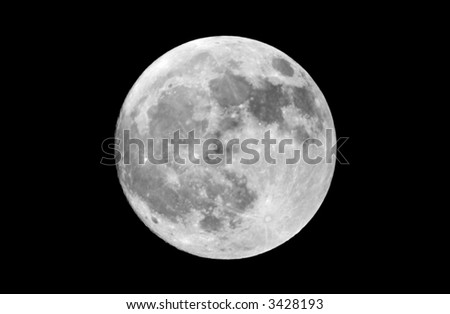 Actual Photograph Of The Full Moon Taken At Prime Focus Through An ... Actual Photograph Of The Full Moon Taken At Prime Focus Through An ...