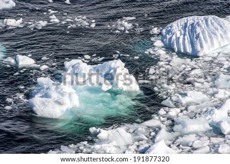 Antarctica - Antarctic Peninsula - Climate Change - Global Warming - Pieces Of Floating Ice / Antarctica - Pieces Of Floating Ice