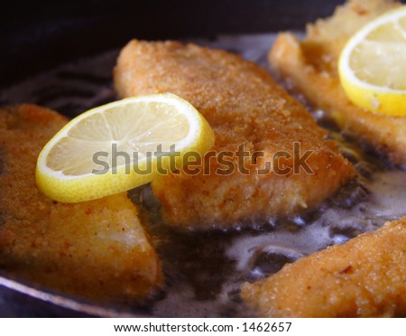 Backed salmon fish with lemon