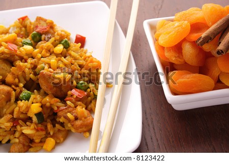 chicken curry with rice. chicken curry with rice.