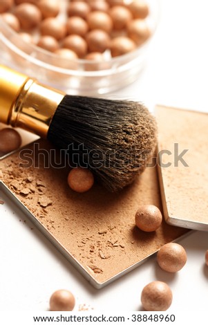 Face powder - make-up for fashion and beauty magazines. soft focus