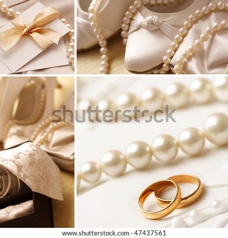 stock photo wedding collage