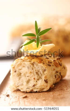 bread slice with butter, healthy eating
