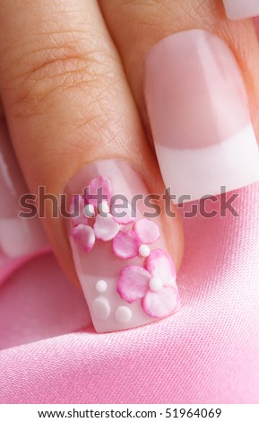 french manicure nails, elegant design