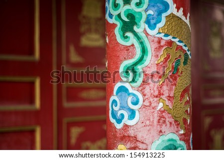 temple wall detail, Choijin Lama Temple Museum
