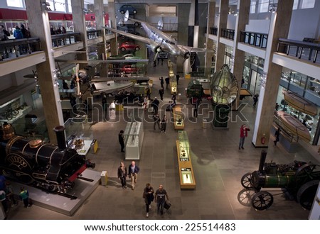 LONDON, UK - OCTOBER 22ND 2014: An interior shot of the Science Museum in London on 22nd October 2014.