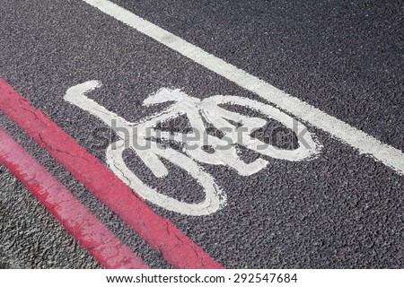 A Cycle Lane in central London.