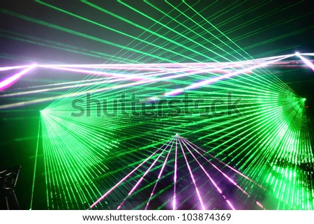 Colourful Disco with special effects and fantastic laser show