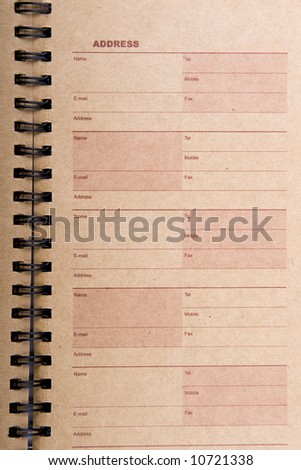 An open old address book