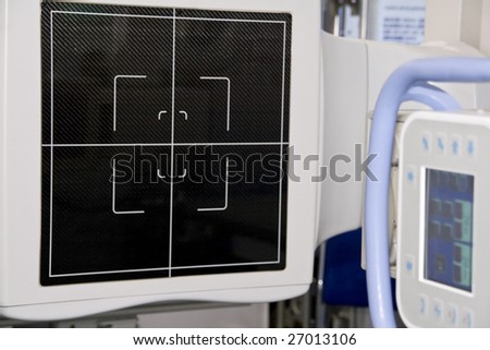 x-ray machine with cross for accurate exposure