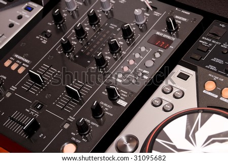 Professional DJ Vinyl Player with mixer