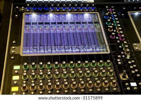 professional audio mixer desk at he Concert
