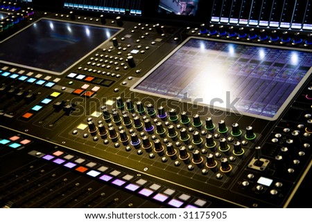 professional audio mixer desk at he Concert