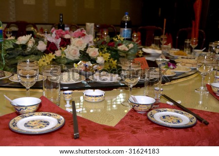 Banquet table setting for wedding in china