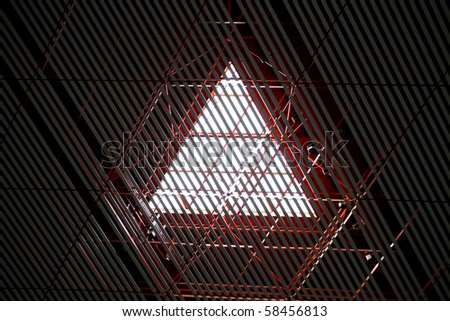 Skylight in the ceiling of modern airport