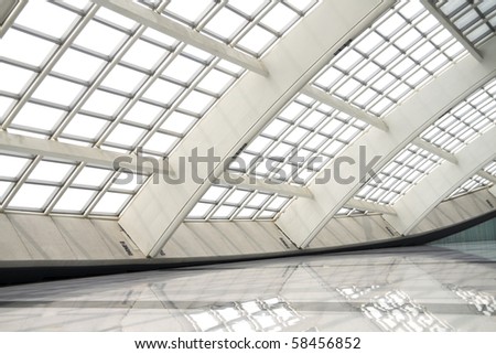 modern hall in beijing T3 airport with big windows