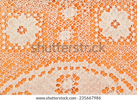 vintage knitting craftsmanship - pattern by Maltese bobbin lace close up