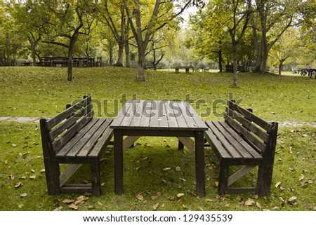 Empty Table at the park