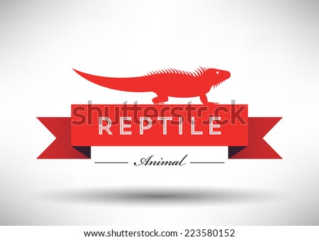 Reptile Icon with Typographic Design