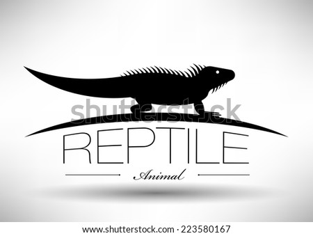 Reptile Icon with Typographic Design