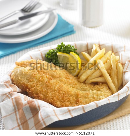 fish and fry on the table