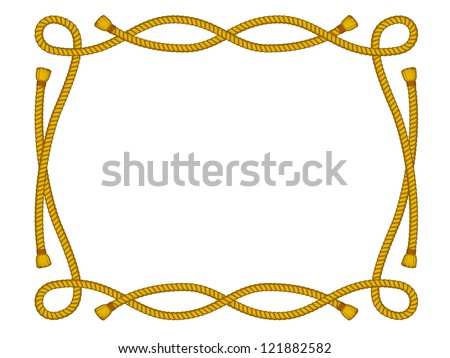 Rope Frame Isolated On White Stock Vector Illustration 121882582