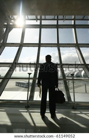 Snap shot of Bussiness man at airport