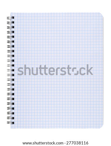 Copybook isolated on white background
