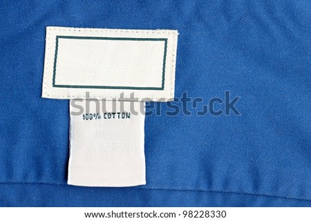 Clothing label inside of shirt