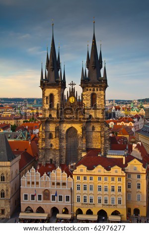 Panoramic Prague Old Town