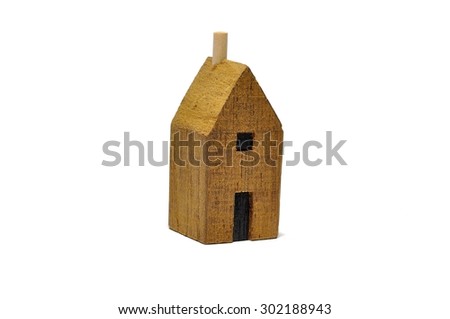 Wooden houses isolate