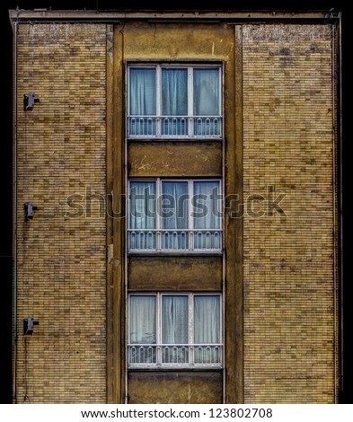 Old style building facade