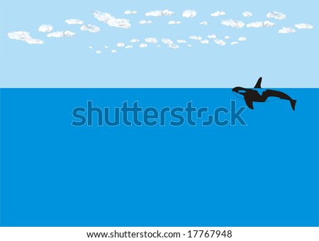 Sea and sky with Whale
