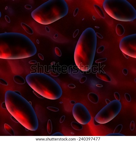 Red blood cells. High resolution
