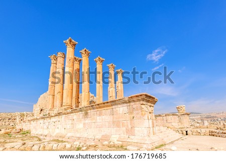 The Temple of Artemis is a Roman temple in the ancient Jordanian city of Gerasa, Jerash, Jordan.