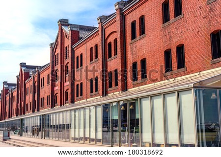 The Historical Red Brick Warehouse in Yokohama, Japan.  It is known as the Aka-Renga-Soko.