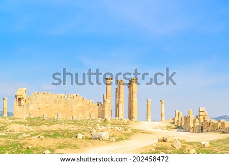 The Temple of Artemis is a Roman temple in the ancient city of Gerasa, modern Jerash, Jordan.