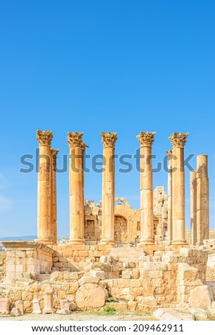 The Jerash Temple of Artemis is a Roman temple in Jerash, Jordan.
